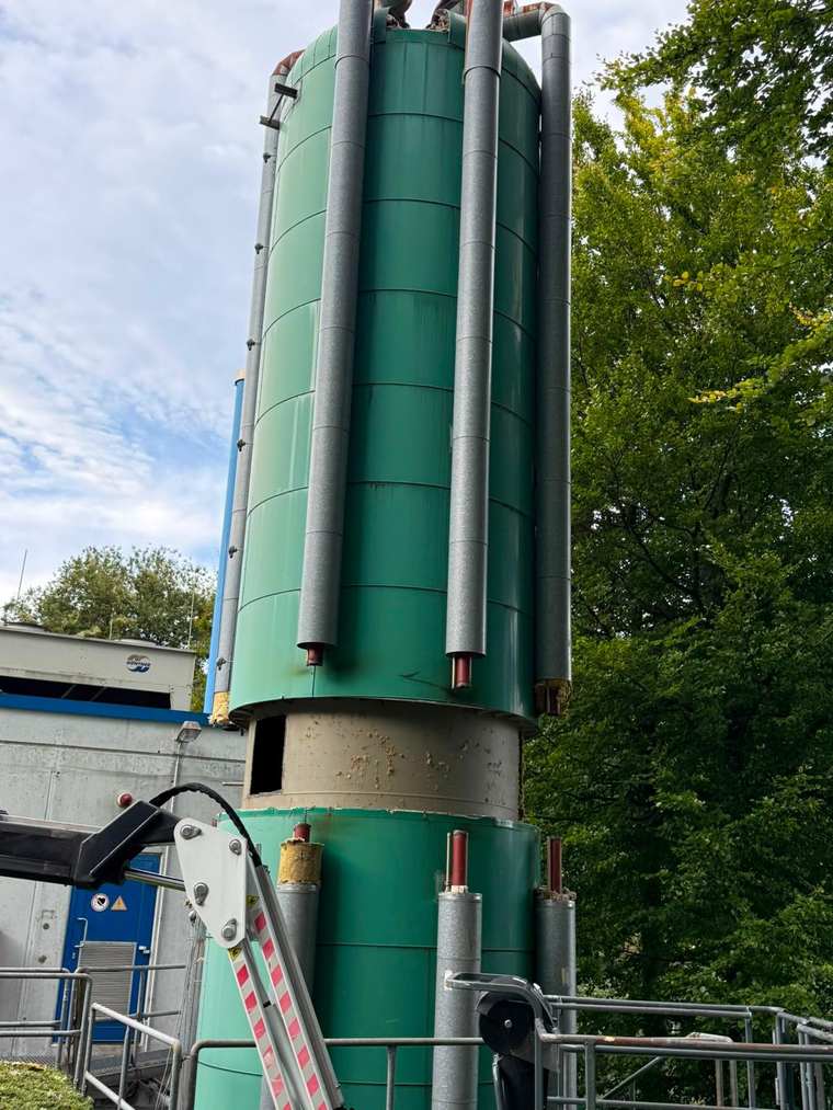 Silo-Demontage im Freien – NELO Metals